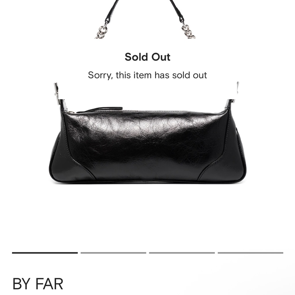 BY FAR Glossy Black Clutch